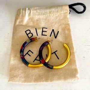 Madewell multi color gold hoops. Rarely worn